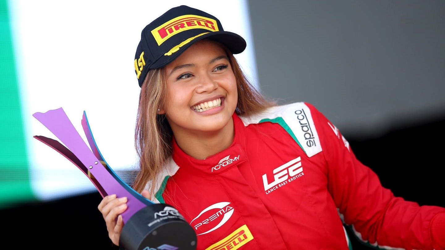 Proud Filipina racer Bianca Bustamante claims first F1 Academy victory